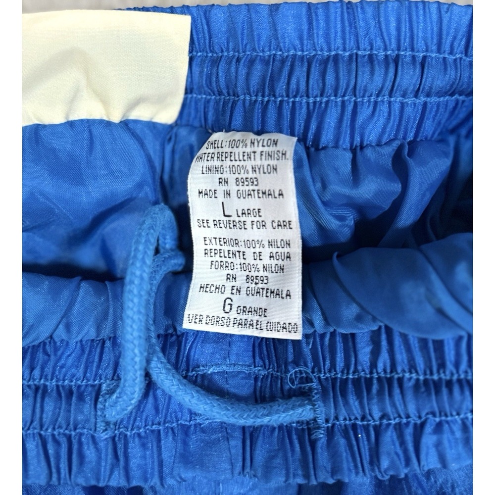 Vtg Westside Connection Nylon Windbreaker Pants Women's Large Blue Ankle Zip 80s - Picture 7 of 14